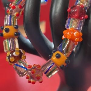 Murano glass bracelet with magnetic closure